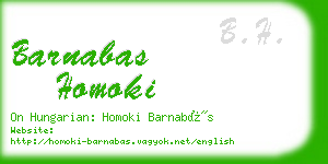 barnabas homoki business card